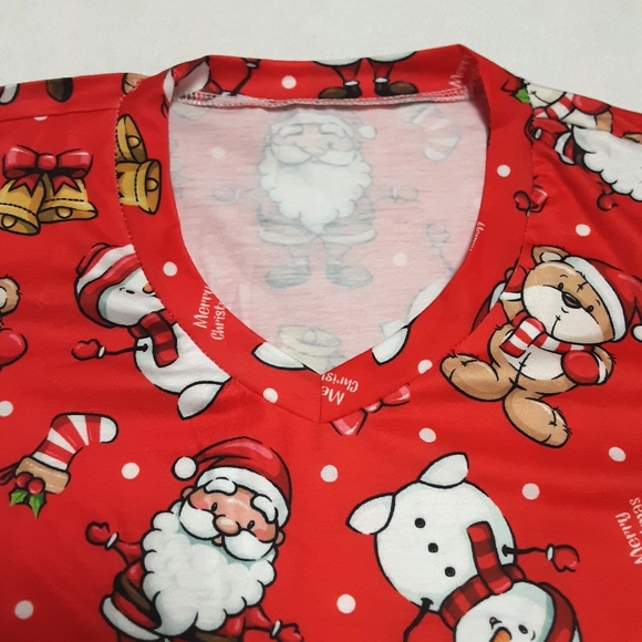 Graphic Scrub Top Womens Medium - Picture 3 of 10